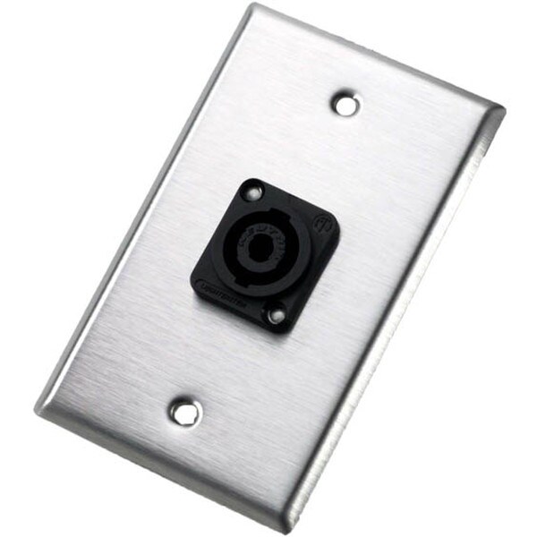 Main product image for Neutrik 104L Loudspeaker Connector Wallplate Single NL4MP092-458